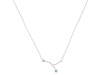 cancer Zodiac Star Constellation Rose Quartz & White Topaz Necklace RSQ-RDN-486.