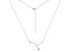 cancer Zodiac Star Constellation Rose Quartz & White Topaz Necklace RSQ-RDN-486.