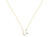 Aquarius Zodiac Star Constellation Rose Quartz & White Topaz Necklace RSQ-RDN-487.