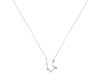 Aquarius Zodiac Star Constellation Rose Quartz & White Topaz Necklace RSQ-RDN-487.