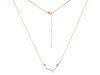 Aries Zodiac Star Constellation Rose Quartz & White Topaz Necklace RSQ-RDN-488.