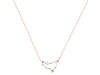 Capricorn Zodiac Star Constellation Rose Quartz & White Topaz Necklace RSQ-RDN-489.