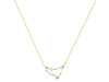 Capricorn Zodiac Star Constellation Rose Quartz & White Topaz Necklace RSQ-RDN-489.