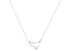 Capricorn Zodiac Star Constellation Rose Quartz & White Topaz Necklace RSQ-RDN-489.