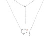 Gemini Zodiac Star Constellation Rose Quartz & White Topaz Necklace RSQ-RDN-490.