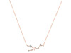 Taurus Zodiac Star Constellation Rose Quartz & White Topaz Necklace RSQ-RDN-492.