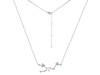 Taurus Zodiac Star Constellation Rose Quartz & White Topaz Necklace RSQ-RDN-492.