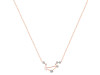 Libra Zodiac Star Constellation Rose Quartz & White Topaz Necklace RSQ-RDN-494.
