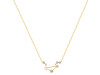 Libra Zodiac Star Constellation Rose Quartz & White Topaz Necklace RSQ-RDN-494.