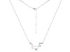 Libra Zodiac Star Constellation Rose Quartz & White Topaz Necklace RSQ-RDN-494.