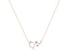 Scorpio Zodiac Star Constellation Rose Quartz & White Topaz Necklace RSQ-RDN-495.