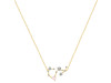 Scorpio Zodiac Star Constellation Rose Quartz & White Topaz Necklace RSQ-RDN-495.