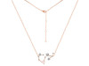 Scorpio Zodiac Star Constellation Rose Quartz & White Topaz Necklace RSQ-RDN-495.