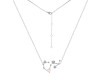 Scorpio Zodiac Star Constellation Rose Quartz & White Topaz Necklace RSQ-RDN-495.