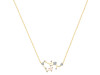 Sagittarius Zodiac Star Constellation Rose Quartz & White Topaz Necklace RSQ-RDN-496.