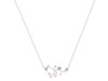 Sagittarius Zodiac Star Constellation Rose Quartz & White Topaz Necklace RSQ-RDN-496.