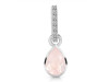 Rose Quartz & White Topaz Pendant RSQ-RDP-779-CZ-LOOP.