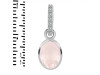 Rose Quartz & White Topaz Pendant RSQ-RDP-792-CZ-LOOP.
