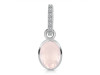 Rose Quartz & White Topaz Pendant RSQ-RDP-792-CZ-LOOP.