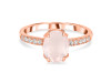Rose Quartz & White Topaz Ring RSQ-RDR-2382.