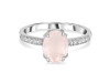 Rose Quartz & White Topaz Ring RSQ-RDR-2382.