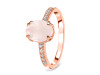 Rose Quartz & White Topaz Ring RSQ-RDR-2382.