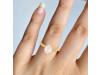 Rose Quartz & White Topaz Ring RSQ-RDR-2382.