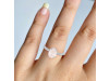 Rose Quartz & White Topaz Ring RSQ-RDR-2382.