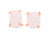 Rose Quartz Raw Crystal Stud Earring RSQ-RE-200.