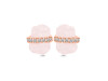 Rose Quartz Raw Crystal & White Topaz Stud Earring RSQ-RE-381.