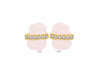 Rose Quartz Raw Crystal & White Topaz Stud Earring RSQ-RE-381.