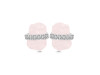 Rose Quartz Raw Crystal & White Topaz Stud Earring RSQ-RE-381.