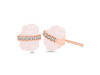 Rose Quartz Raw Crystal & White Topaz Stud Earring RSQ-RE-381.