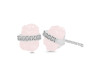 Rose Quartz Raw Crystal & White Topaz Stud Earring RSQ-RE-381.