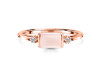 Rose Quartz & White Topaz Ring RSQ-RR-135.