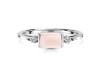 Rose Quartz & White Topaz Ring RSQ-RR-135.
