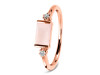 Rose Quartz & White Topaz Ring RSQ-RR-135.