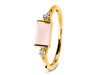 Rose Quartz & White Topaz Ring RSQ-RR-135.