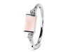 Rose Quartz & White Topaz Ring RSQ-RR-135.