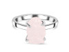 Rose Quartz Raw Crystal Ring RSQ-RR-200.