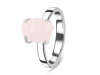 Rose Quartz Raw Crystal Ring RSQ-RR-200.