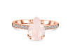 Rose Quartz & White Topaz Ring RSQ-RR-344A.