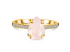 Rose Quartz & White Topaz Ring RSQ-RR-344A.