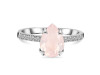 Rose Quartz & White Topaz Ring RSQ-RR-344A.