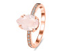 Rose Quartz & White Topaz Ring RSQ-RR-344A.