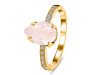 Rose Quartz & White Topaz Ring RSQ-RR-344A.