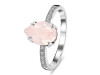 Rose Quartz & White Topaz Ring RSQ-RR-344A.