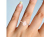 Rose Quartz & White Topaz Ring RSQ-RR-344A.