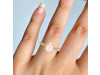 Rose Quartz & White Topaz Ring RSQ-RR-344A.