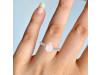 Rose Quartz & White Topaz Ring RSQ-RR-344A.
